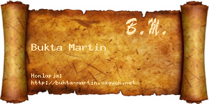 Bukta Martin névjegykártya
